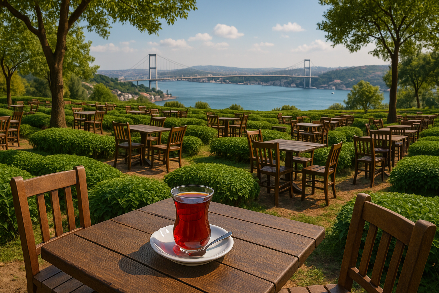 Marmara bölgesi çay bahçeleri